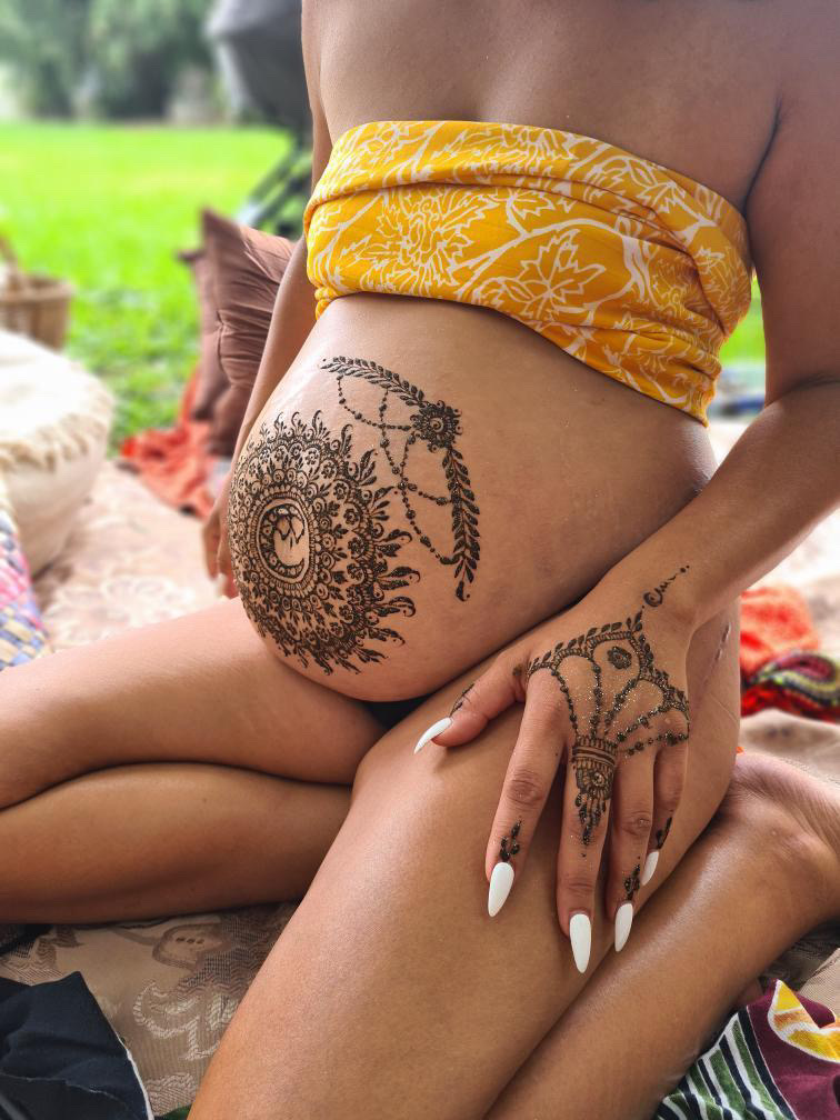 Pregnant woman relaxing